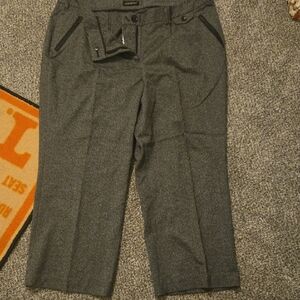 Nwt Lane Bryant Black and Gray Herringbone Pants 22p